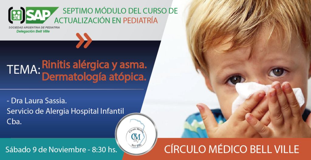 Curso de Pediatría – 09 de Noviembre – 8:30hs. Círculo Médico
