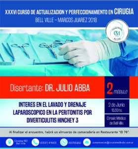 XXXVI Curso de Actualización y Perfeccionamiento en Cirugía – Bell Ville – Marcos Juárez 2018